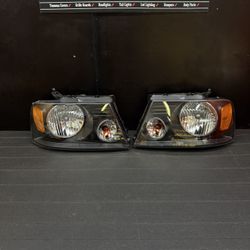 2004 - 2008 Ford F150 F-150 Headlights Black NEW
