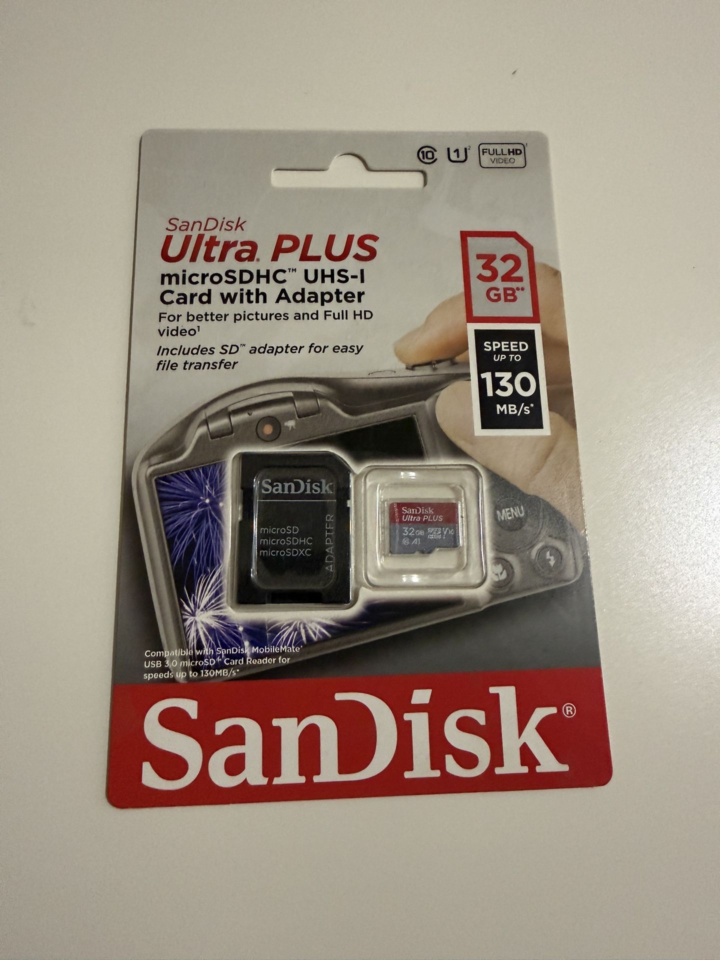 SanDisk 32gb Memory Card With Adapter (new)