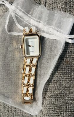 New White @ Gold Braided Watch**CC*