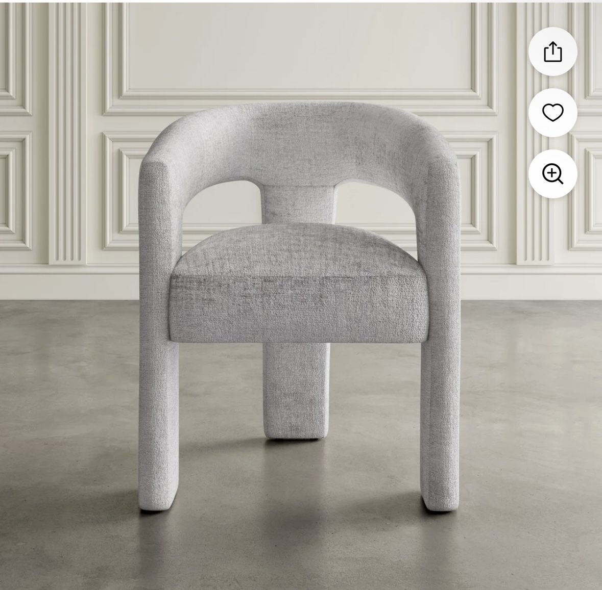 Jofran Gwen Modern Accent Dining Armchair - Grey