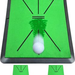 Path Feedback Golf Hitting Mat, with 2 Replaceable Impact Surface, Golf Training Mat for Swing Detection Batting, Premium Golf Impact Mat, Advanced Gu