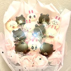 Forever Flower , Bear And Bonny Gift Box W Lights 