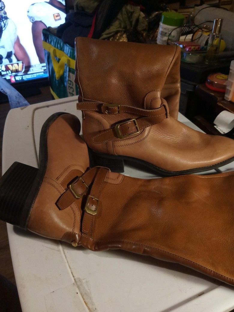 FRANCO SARTO LEATHER BOOTS