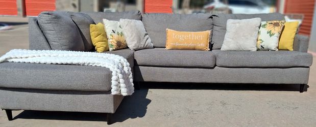 Gray 2 Piece Modern Sectional Couch