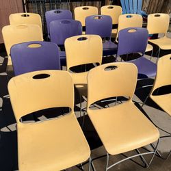 VINGLI Stacking Chairs Stackable Office Chairs Plastic Seat,