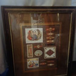 Vintage framed cigar wrappers