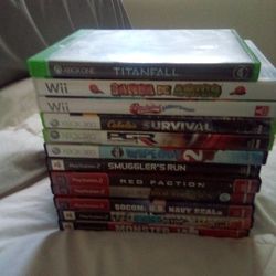 12 Wii PLAYSTATION 2 XBOX 36O  XBOX ONE GAMES