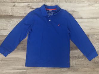 Boys Nautica Long Sleeve Polo M (10-12)