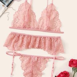 3pcs Lingerie sets With Robe 