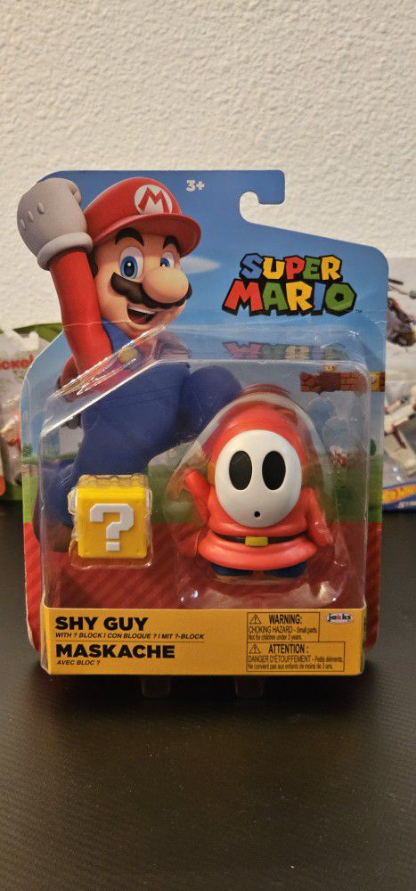 Nintendo Super Mario Shy Guy with Question Block Action Figure