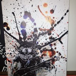 Gonzo Inspired Re-Print Canvas Painting By Ralph Steadman