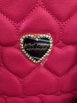 New Betsey Johnson Bags Heart Shaped Quilted Exterior Color
