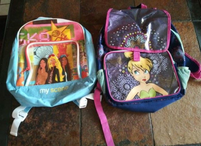 Girls school back packs very clean Used few times. Very clean like new