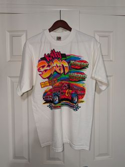 Vintage 1990s Kelly Bire dirt track race car tee