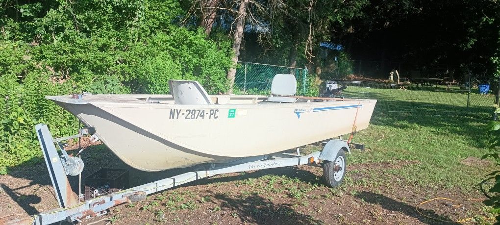 14 Ft Aluminum Boat Motor Trailer