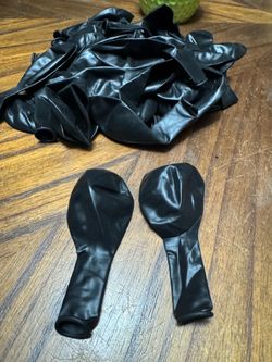 Black Latex Balloons - Matte Finish - Inflates to 12 Inches