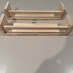 Floating Wood Shelves