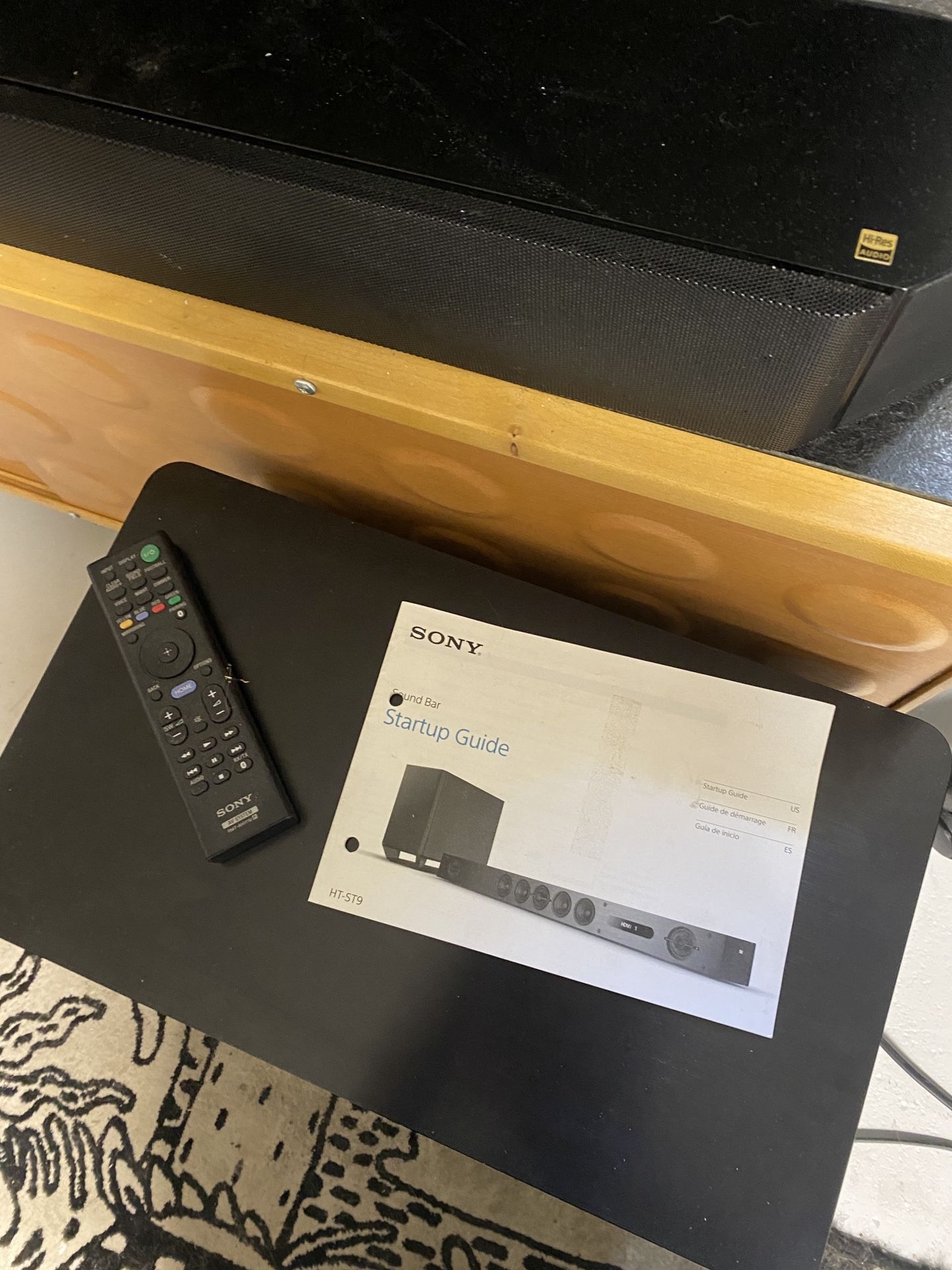 Sony HT-ST9 soundbar and subwoofer