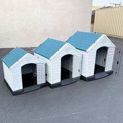 (New) Plastic Dog House w/ Lock Door (Medium $68, Large $100, X-Large $140) 