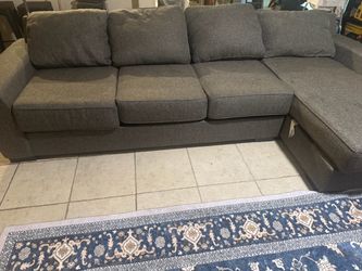 Gray Fabric Sectional Sofa with Chaise
