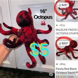 $5 Realistic Octopus 🐙 16” Plushy in great condition like new