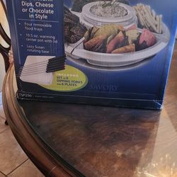 Oster Party Serving Platter With Electric Warming Pot