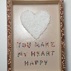 White and Tan Decorative Accent Frame with Intricate Scrollwork