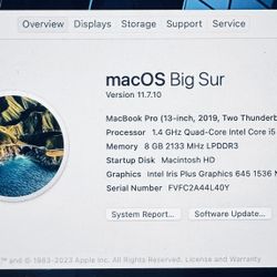 2019 | 13” MacBook Pro | 128GB | Space Grey