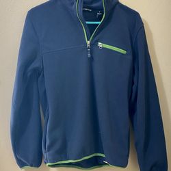 Weatherproof 32 Degrees Navy Blue Pullover Fleece Jacket 1/4 Zip Boys Sz 14