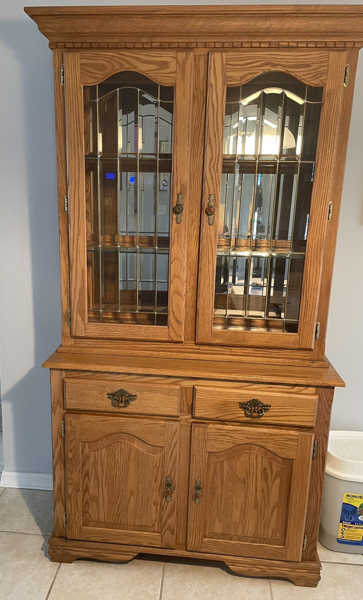 Solid Oak China Cabinet By The Oak tree