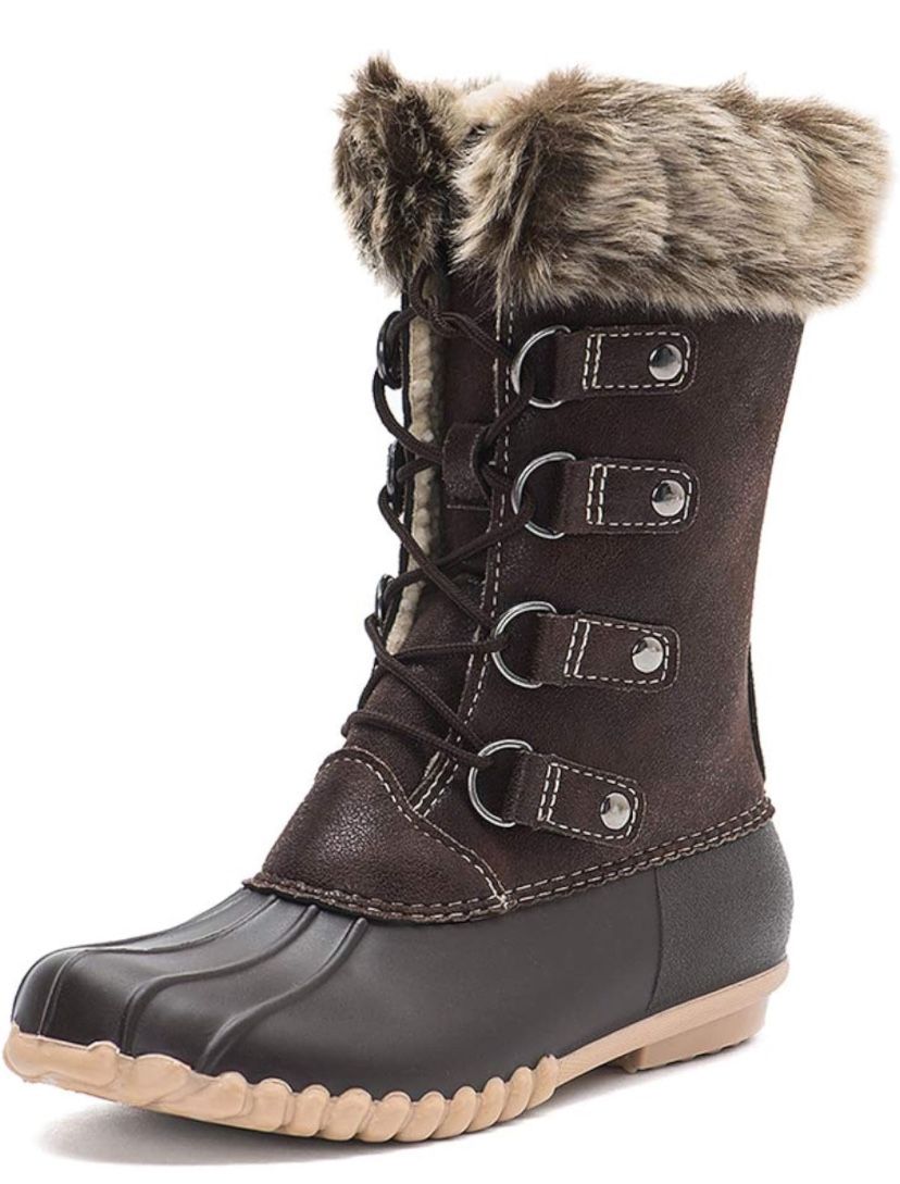Size 9 Women's Duck Boots Waterproof Winter Boots