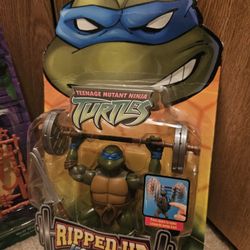 TMNT Ripped Up Leonardo Teenage Mutant Ninja Turtles 2004 Playmates Figure New