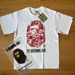 White With Pink Bape T-shirt