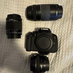 Canon Camera With Lenses