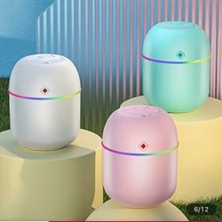 portable Humidifier with Night Light,mini,Suitable for Bedroom, Living Room, Office Desk,USB-Powered
