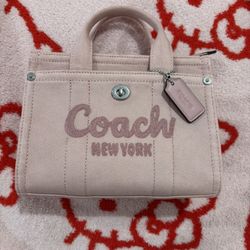 Denim Ballerina Pink Coach Tote Bag 20