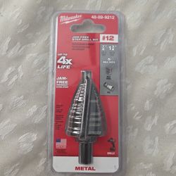 Milwaukee  7/8 in. - 1-3/8 in. #12 Black Oxide Step Drill Bit (5-Steps)