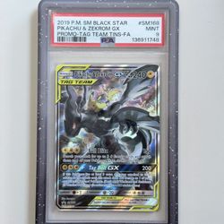 PSA 9 Pikachu Zekrom Gx 