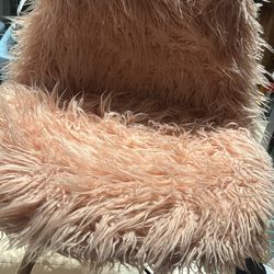Pink Fuzzy Chair 