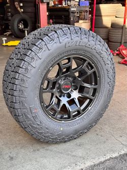 Toyota TRD Pro Style 17” 6x139.7 Wheels Falken Wildpeak A/T4W Tires Tacoma 4Runner Fjcruiser Tundra