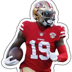 Deebo Samuel, WR, San Francisco 49ers 4 inch Sticker NFL Football Decal