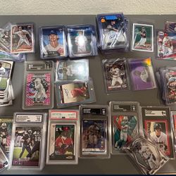 Baseball Card (modern And Vintage) Lot With Jerseys 