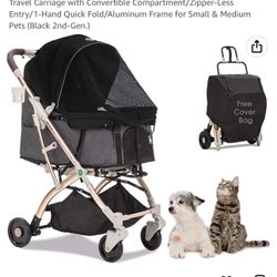 HPZ Pet Rover Lite Premium Light-Weight Dog/Cat/Pet Stroller Travel Carriage with Convertible