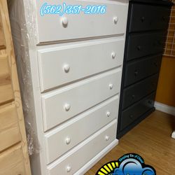 White Jumbo Pinewood Dresser 2 Knobs Cajonera De Pino 