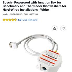 Dishwasher Power cord compatible with Bosch
