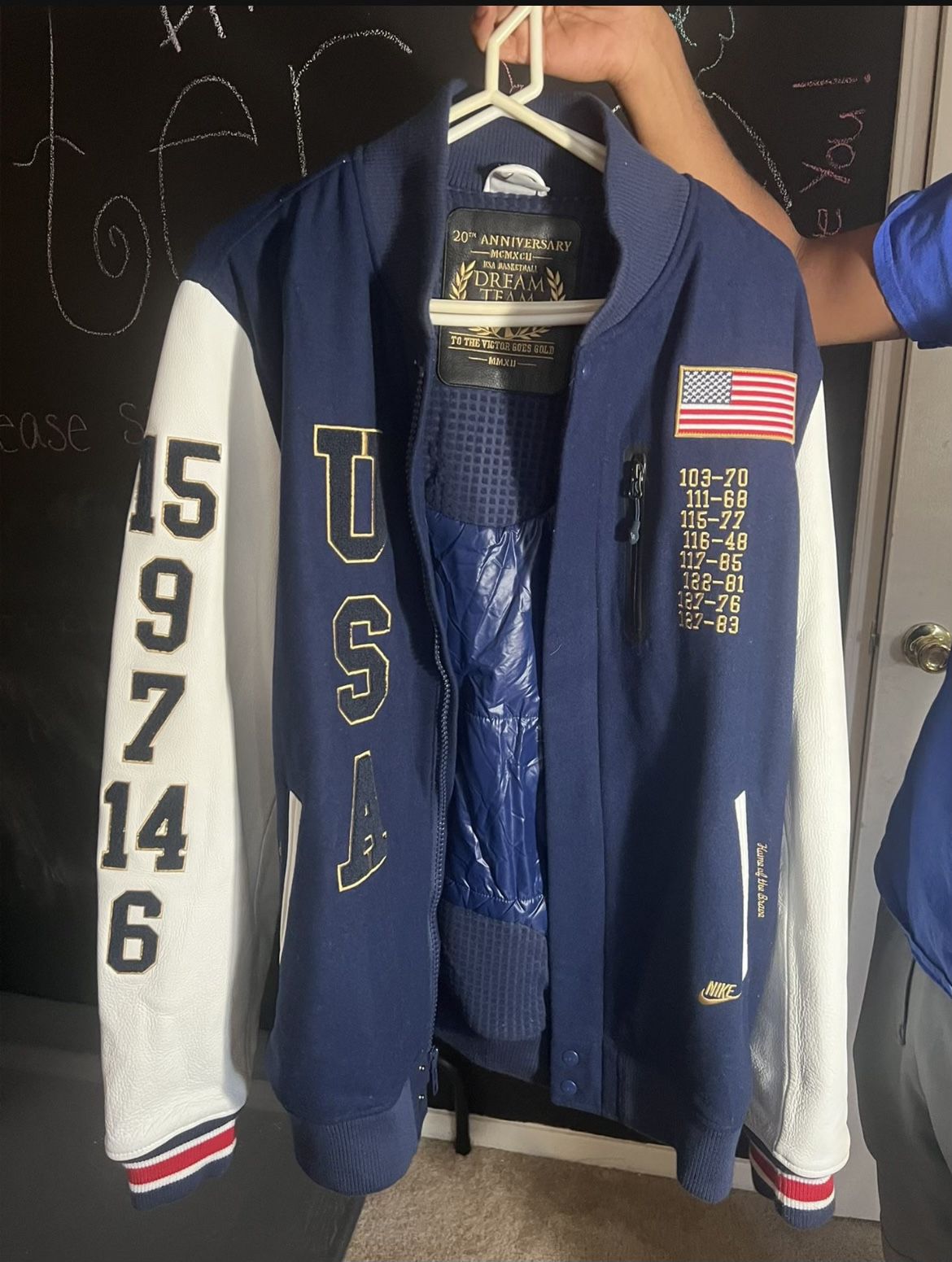 Dialoog abces De Nike Dream team USA 20th Anniversary Destroyer Varsity Jacket for Sale in  New York, NY - OfferUp