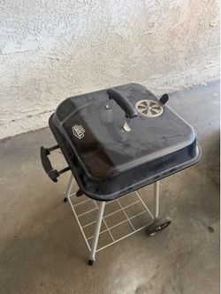 Expert Grill Portable Charcoal Grill with Wheels + Cleaning Brush