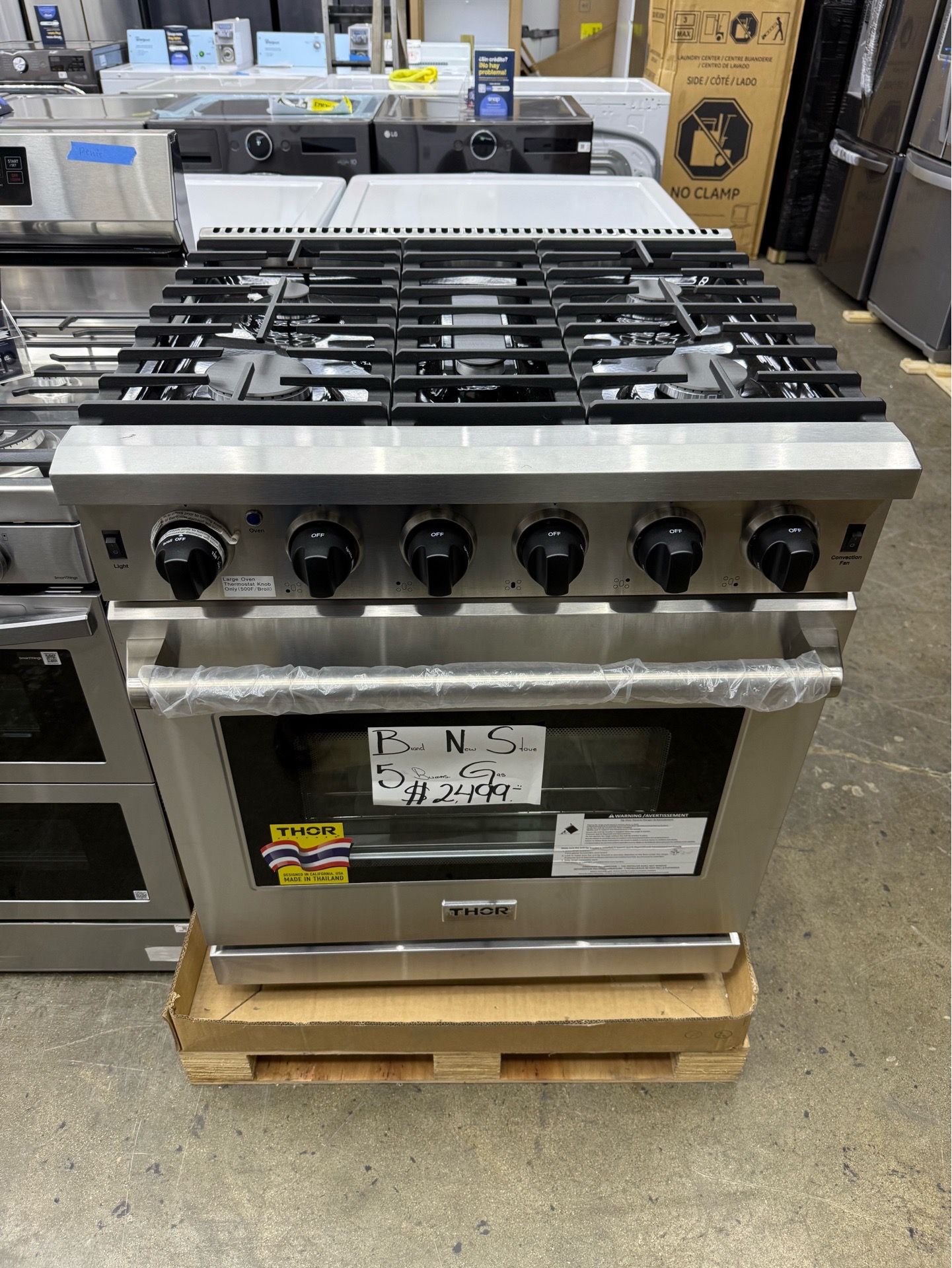 Brand new Thor Kitchen 30 in. 4.55 cu. ft. Professional Gas Range in Stainless Steel