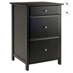 Winsome Wood Delta Home Office File Cabinet, Black Finish. Damaged
