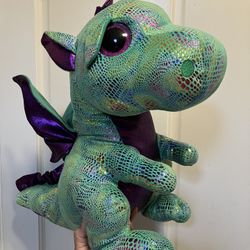 Big Sparkly Dragon Stuffed Animal Toy As New